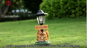 Solar Powered Squirrel Welcome Ornament