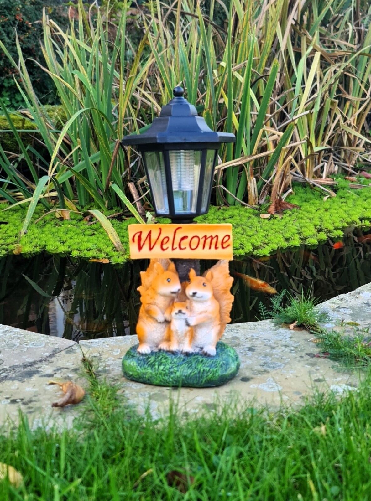 Solar Powered Squirrel Welcome Ornament