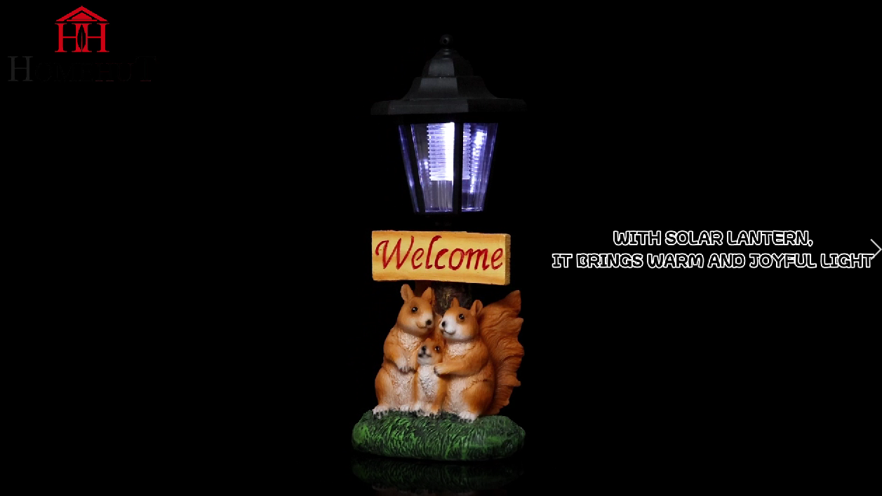 Solar Powered Squirrel Welcome Ornament