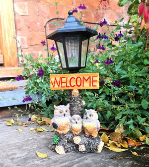 Solar Powered Owl Welcome Ornament