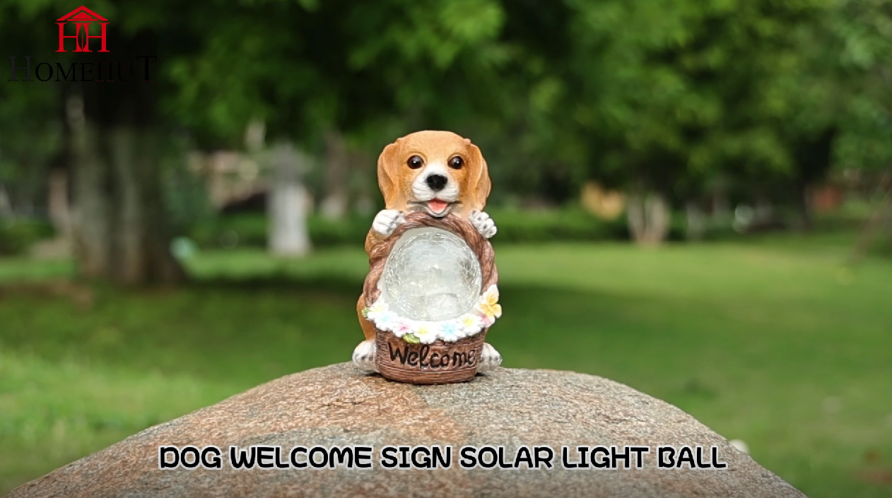 Solar Garden Welcome Puppy