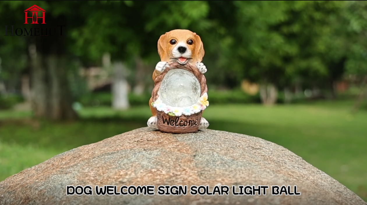 Solar Garden Welcome Puppy