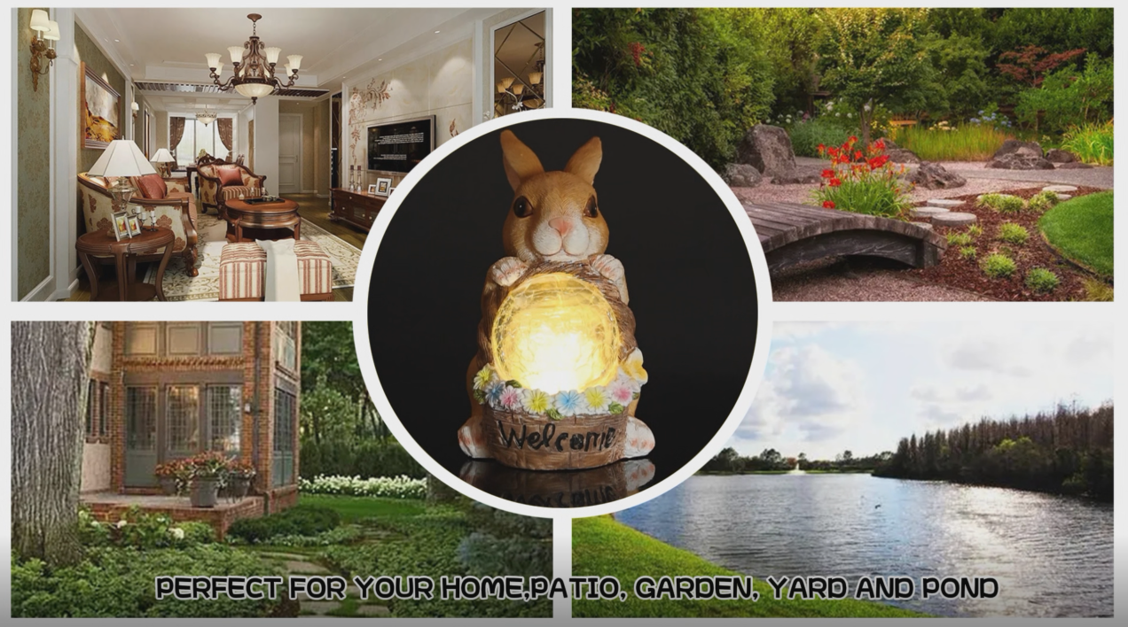 Solar Garden Welcome Rabbit