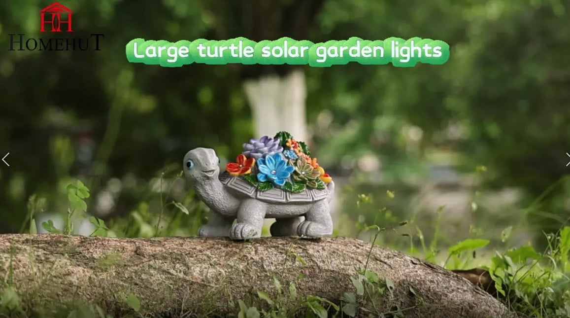 Garden Toirtoise Solar Ornament