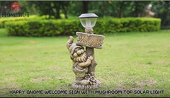 Garden Gnome Solar  Welcome Ornament