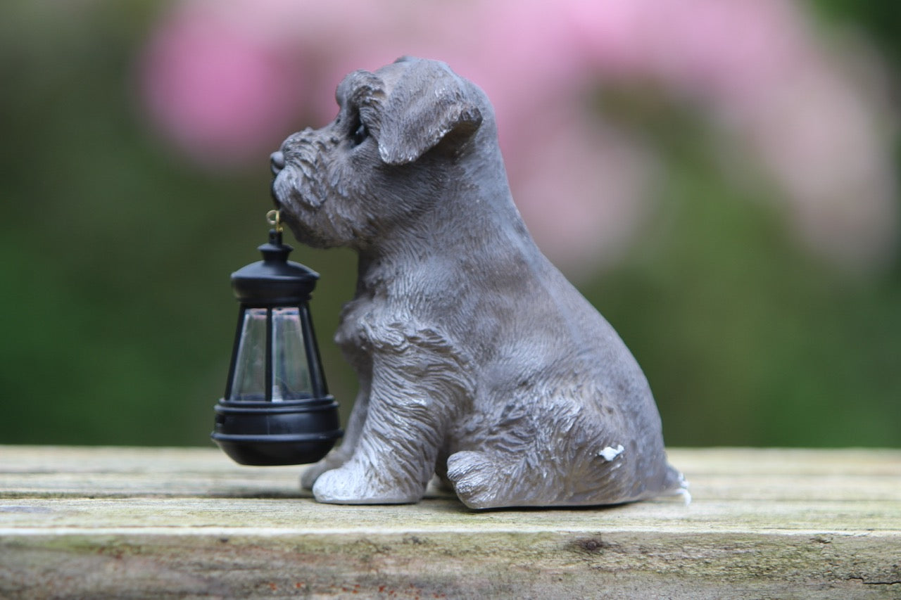 Solar Garden Westie Puppy with Lantern