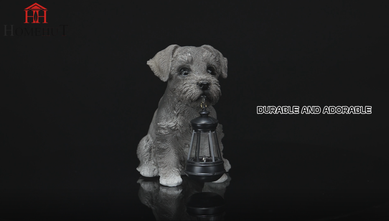 Solar Garden Westie Puppy with Lantern