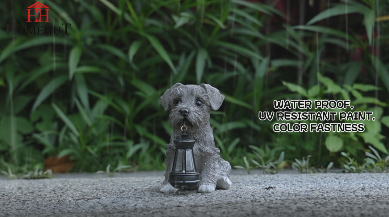 Solar Garden Westie Puppy with Lantern