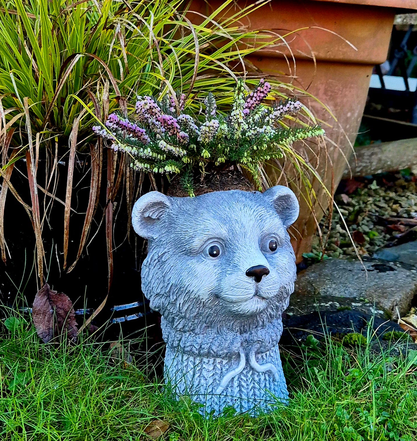 Bear Head Pot Planter