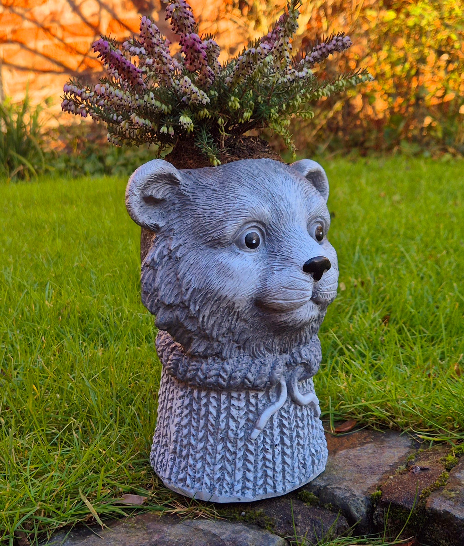 Bear Head Pot Planter