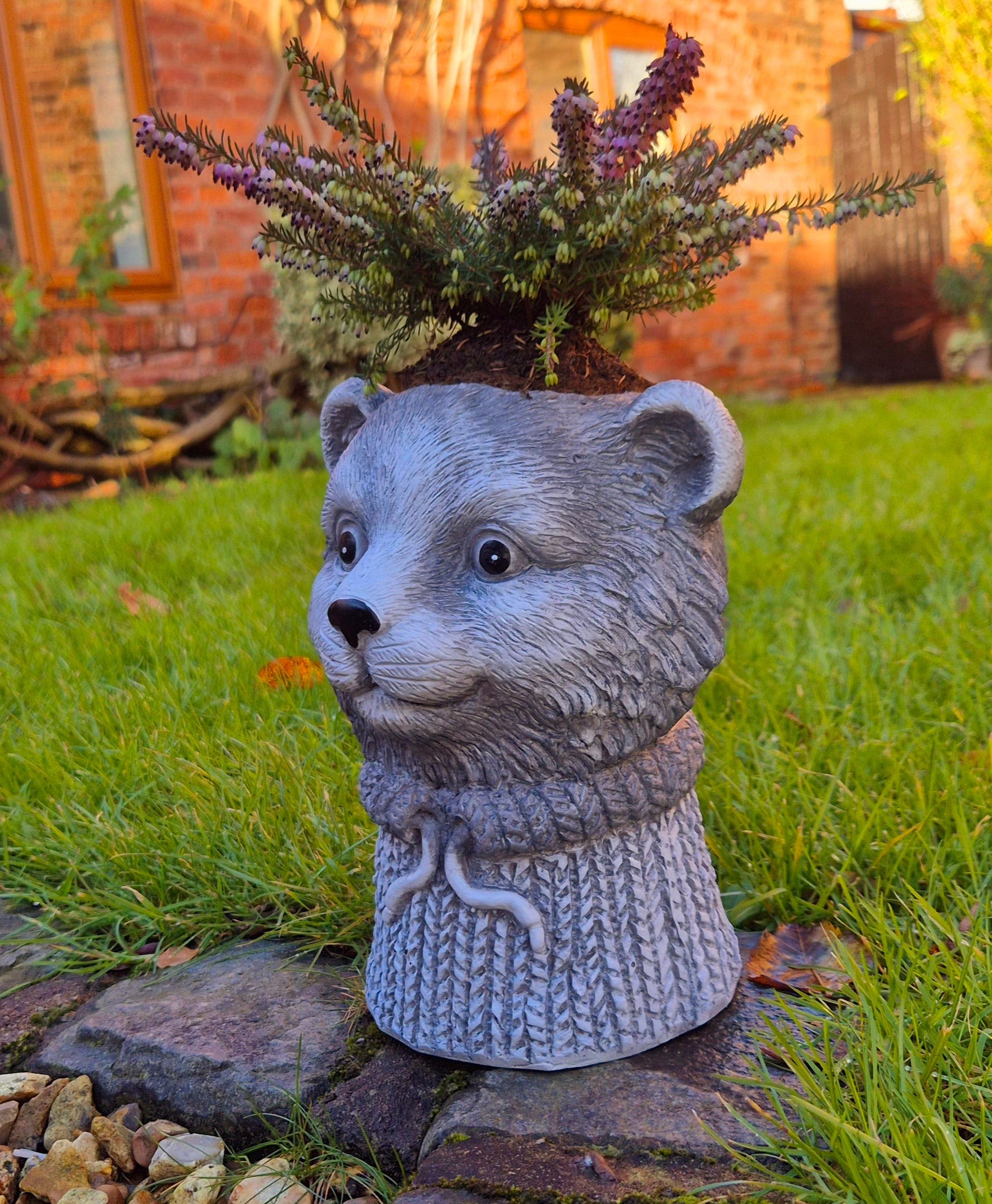 Bear Head Pot Planter