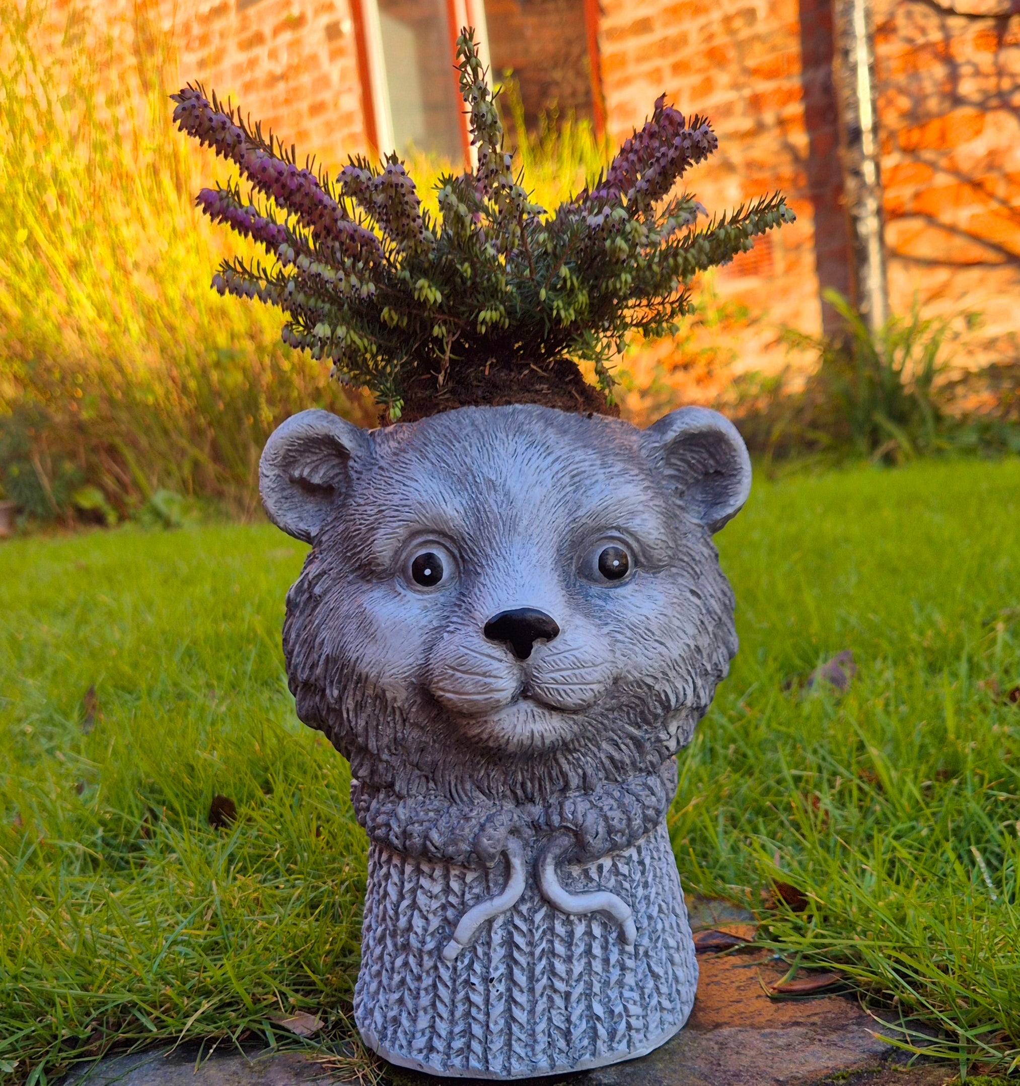 Bear Head Pot Planter