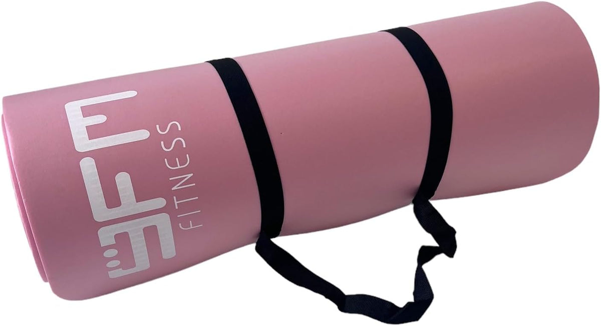 Non-Slip Yoga Mat with Carry Strap – Premium Fitness & Pilates Exercise Mat for Home & Gym