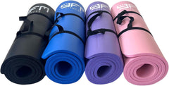 Non-Slip Yoga Mat with Carry Strap – Premium Fitness & Pilates Exercise Mat for Home & Gym