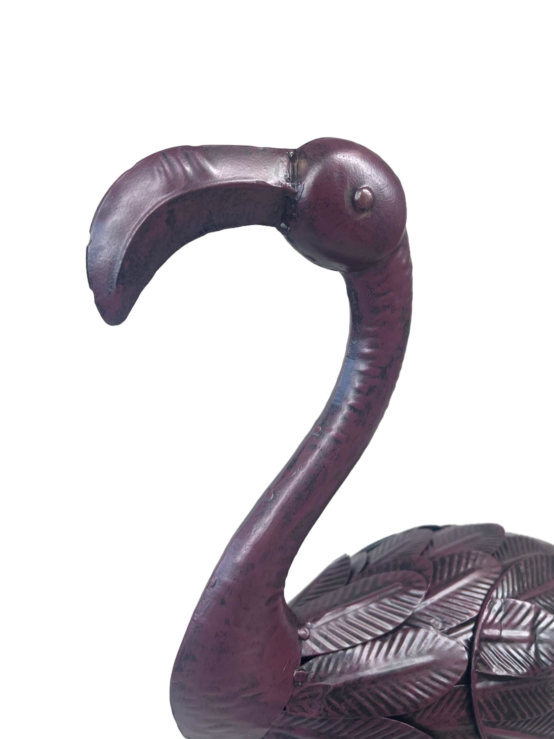 Metal Garden Flamingo Ornament 92cm Tall