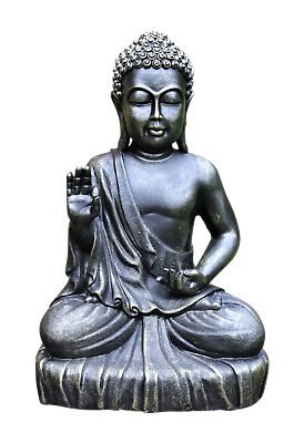 Large Bronze Effect Sitting Buddha