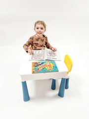 Indoor & Outdoor Kids 5-in-1 Build & Play Activity Table Set