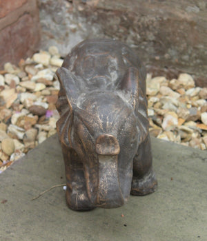 Bronze Effect Elephant Animal Ornament