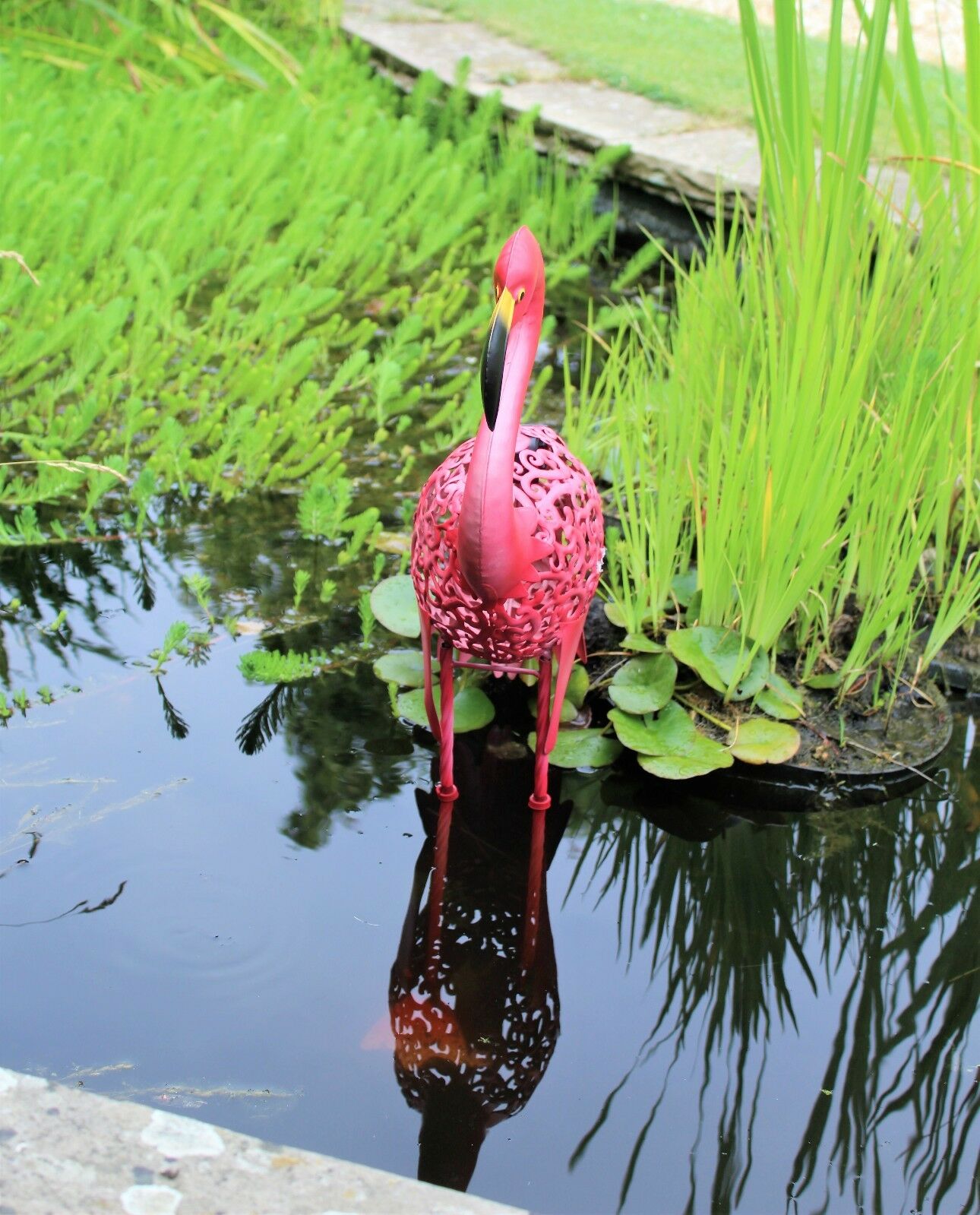 Metal Pink Silhouette Flamingo