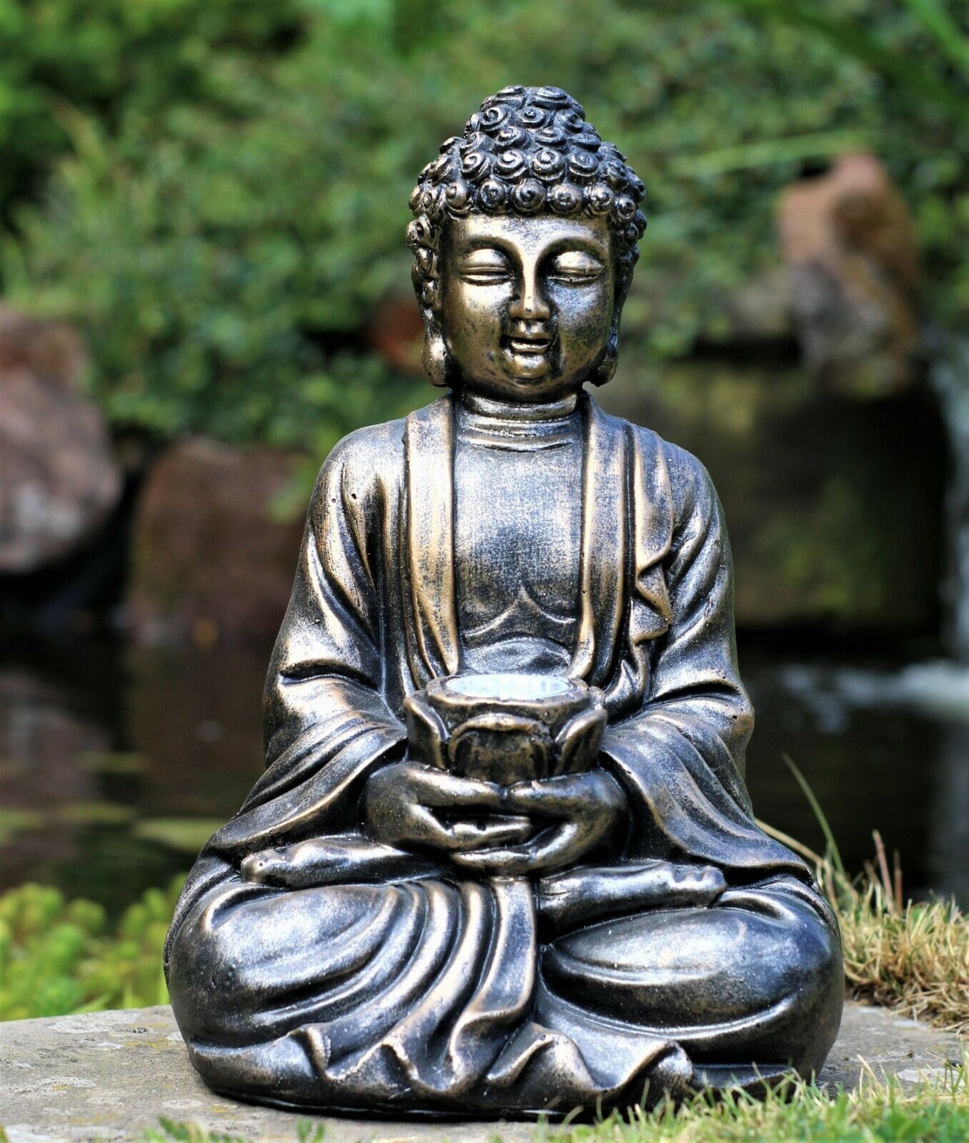 Stone Effect Sitting Buddha