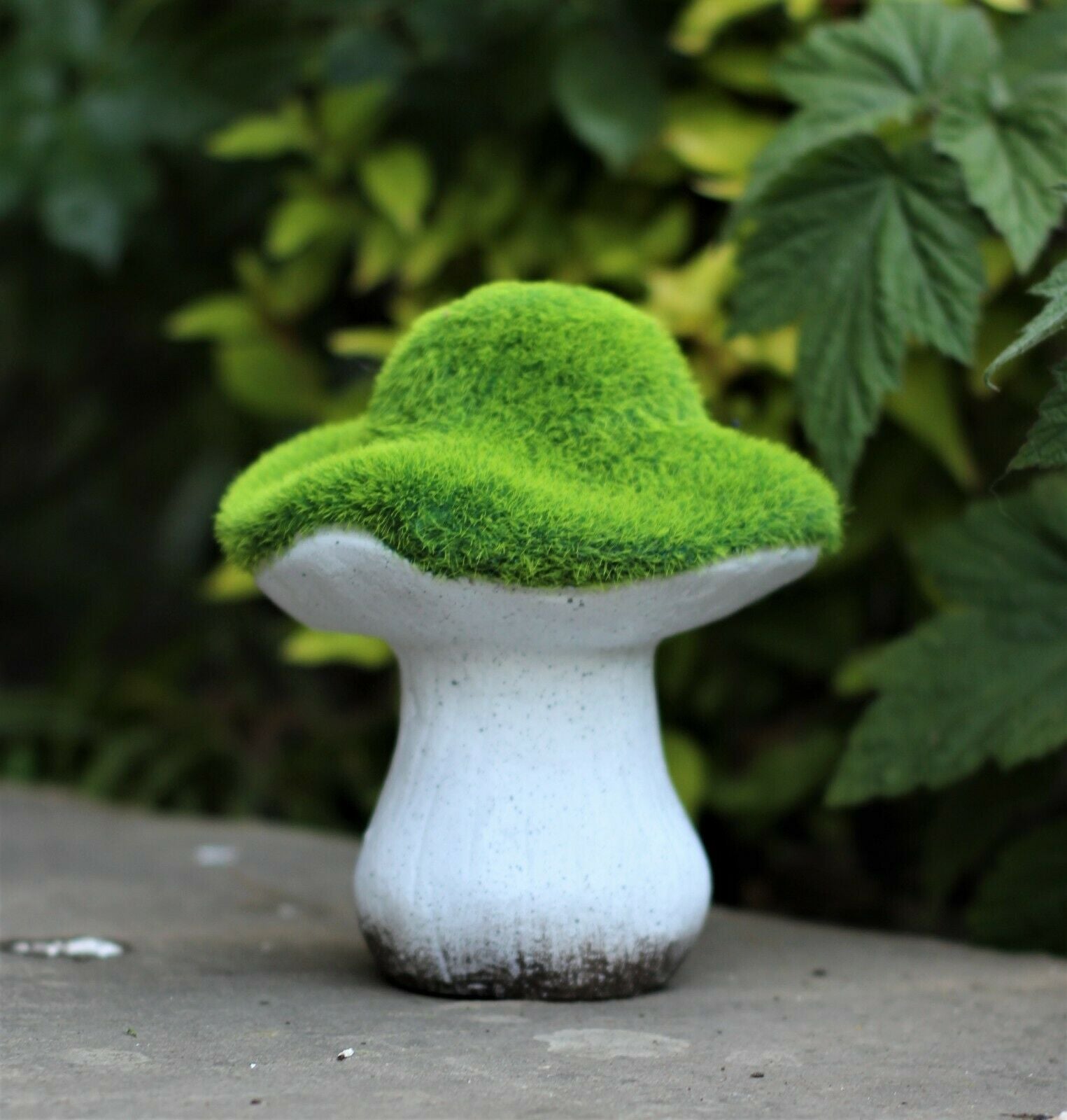 Green Grass Effect Toadstool Garden Ornament