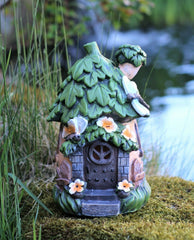 Garden Leaf Solar Fairy Tree House