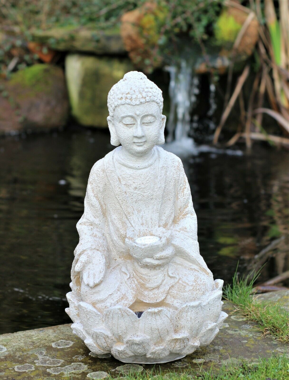 Sitting LED Garden Buddha Ornament