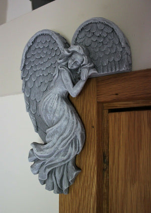 Grey Left or Right Angel Door Frame Ornament