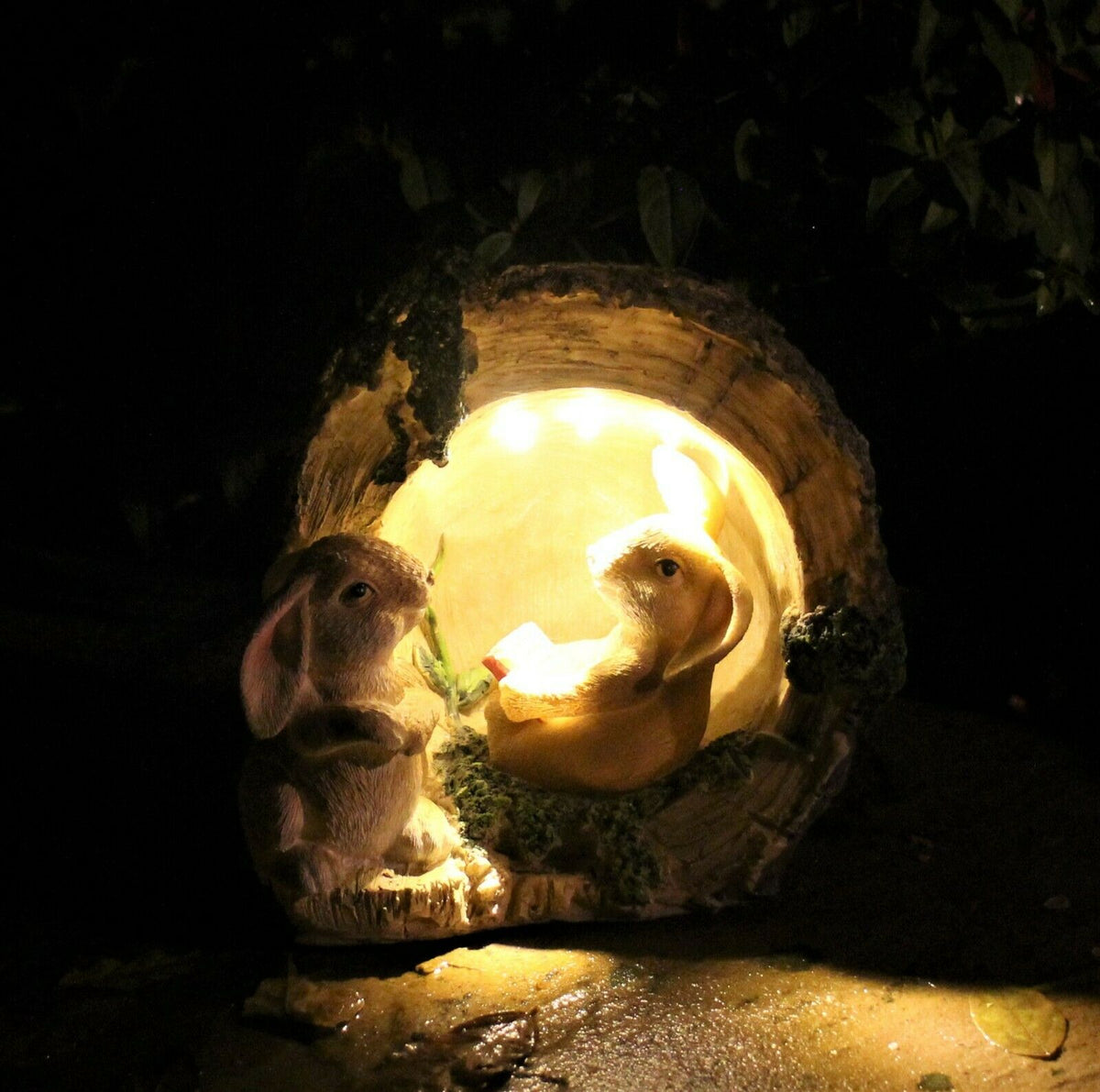 Solar Powered Rabbit Family