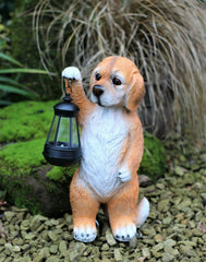 Solar Garden Puppy Dog with Lantern