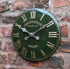 Green Garden Roman Wall Station Clock