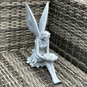 Large Grey Fairy Garden Sculpture 30cm