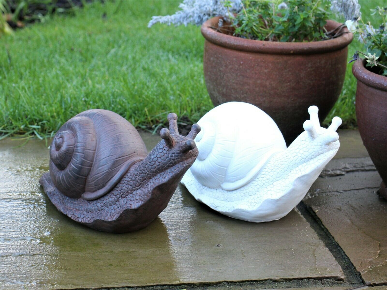 Rust Snail Garden Ornament