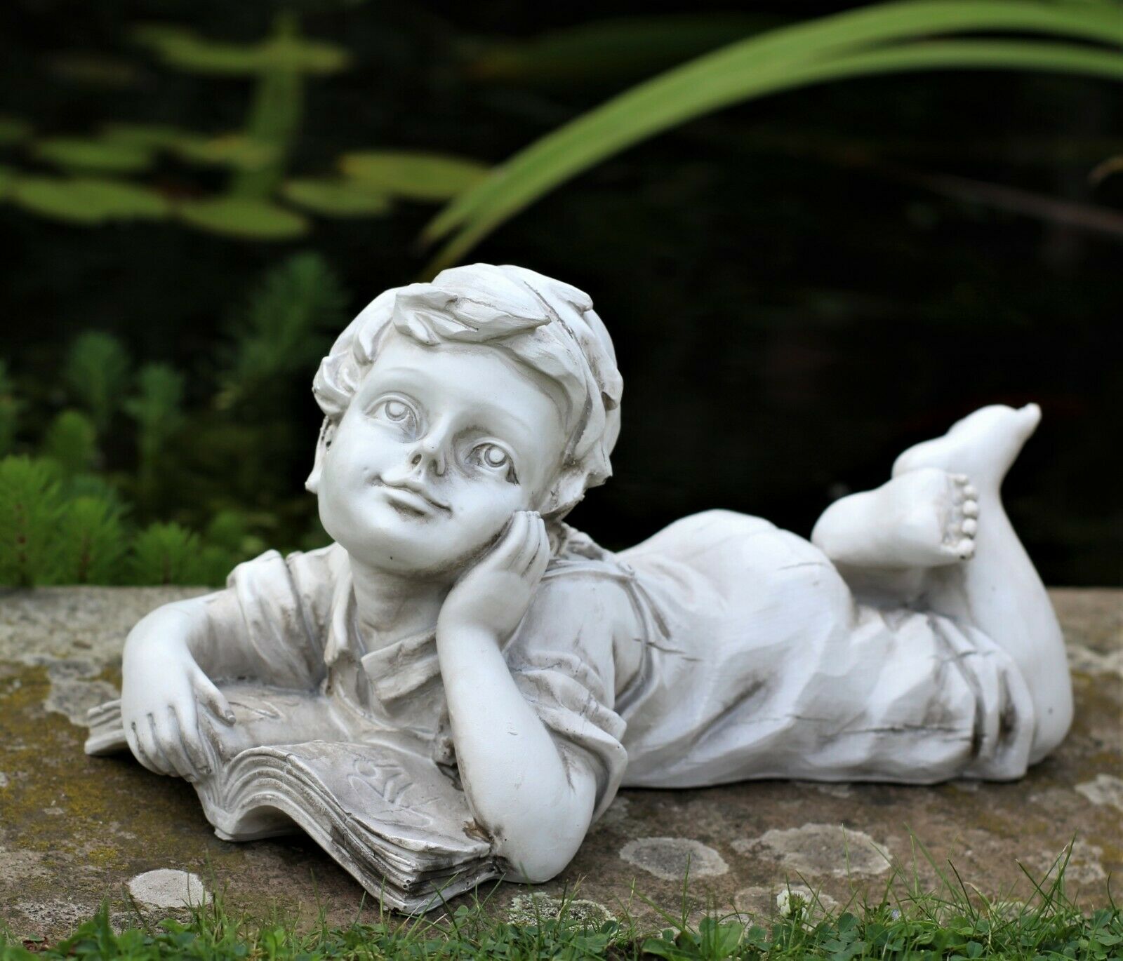 Boy with a Book in Antique White