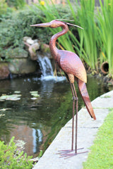 Metal Heron Garden Ornament