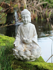 Sitting LED Garden Buddha Ornament