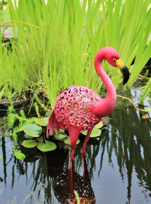 Metal Pink Silhouette Flamingo