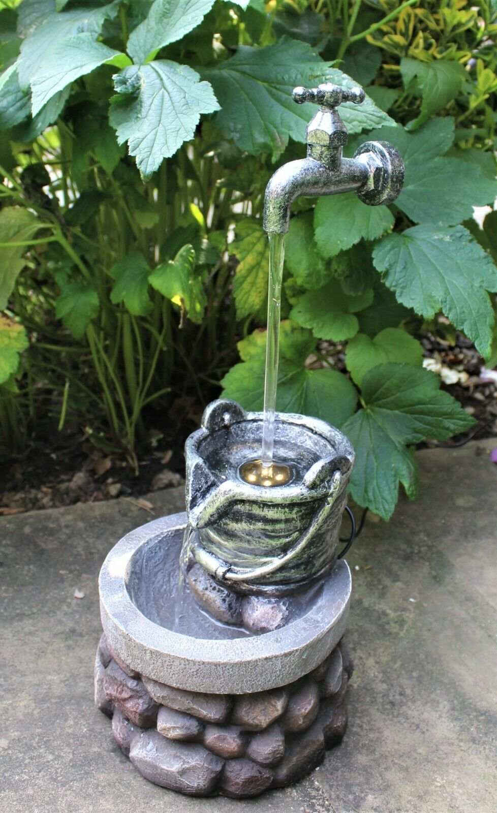 Garden Tap LED Water Feature Fountain