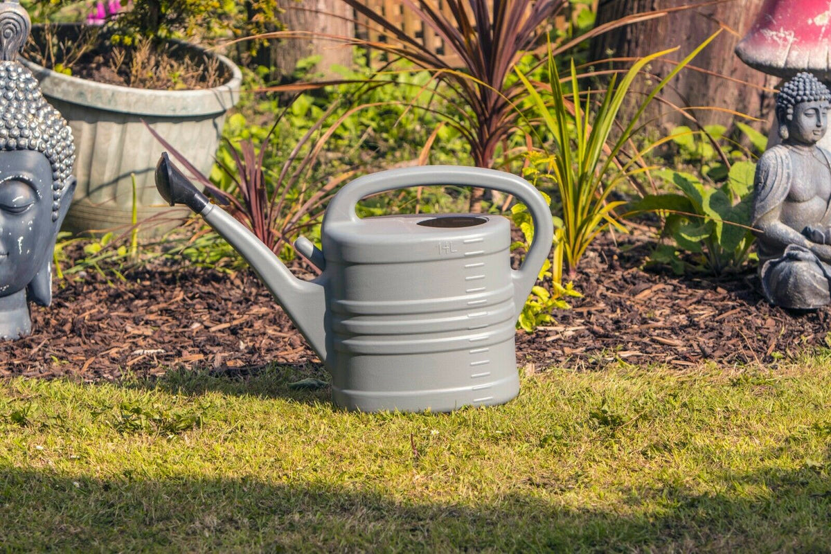 Watering Can With Rose Large - GREY 2.5 Gallons 14L