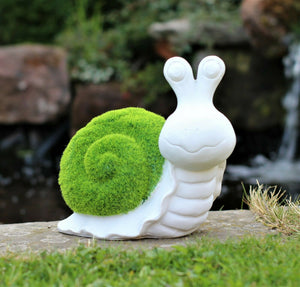 Grass Effect Snail Garden Ornament