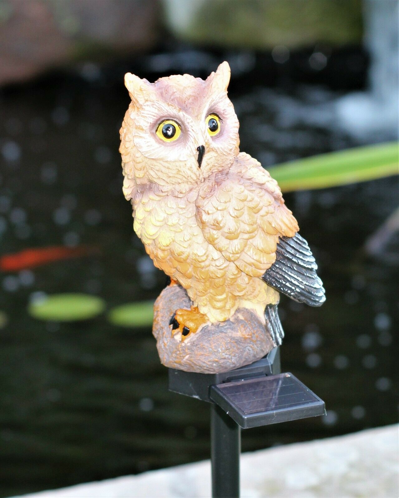 Solar Garden Ornament Tawny Owl