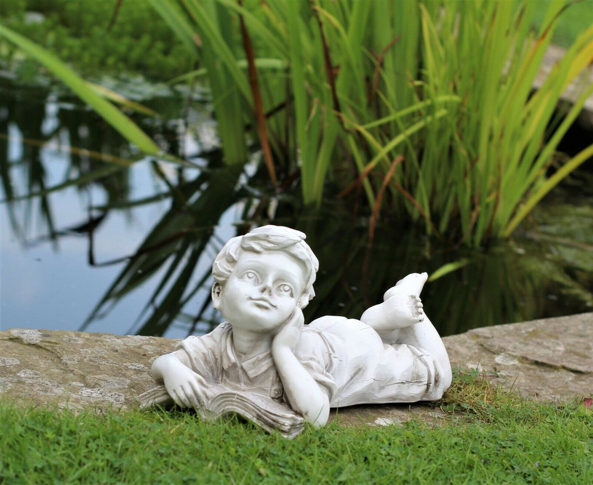 Boy with a Book in Antique White