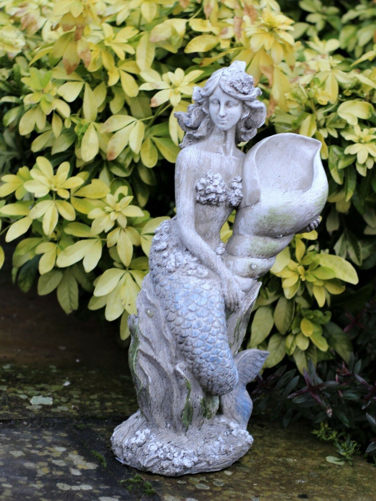 Solar Powered Fairy Mermaid Stone Effect Statue