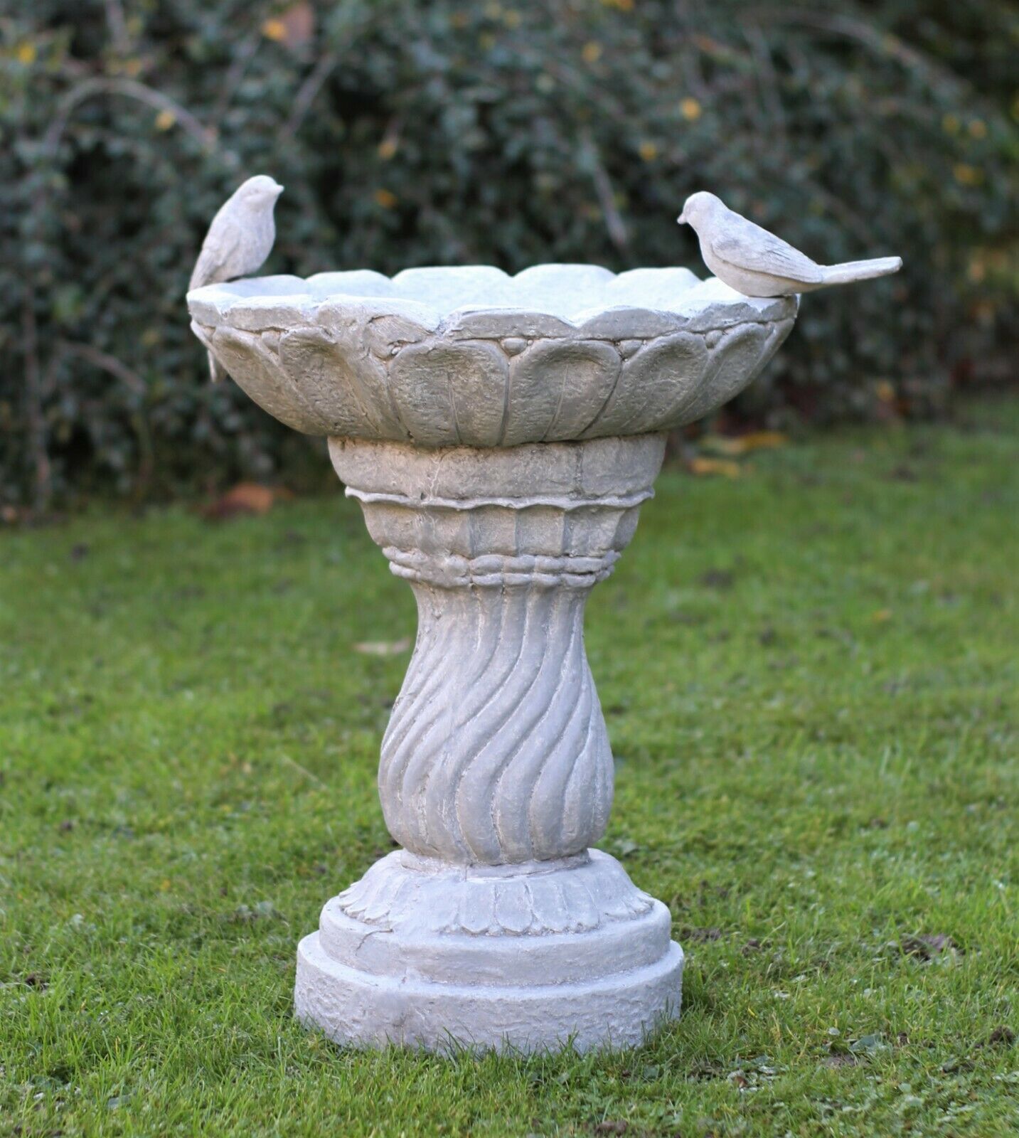 Light Grey Bird Bath Bowl