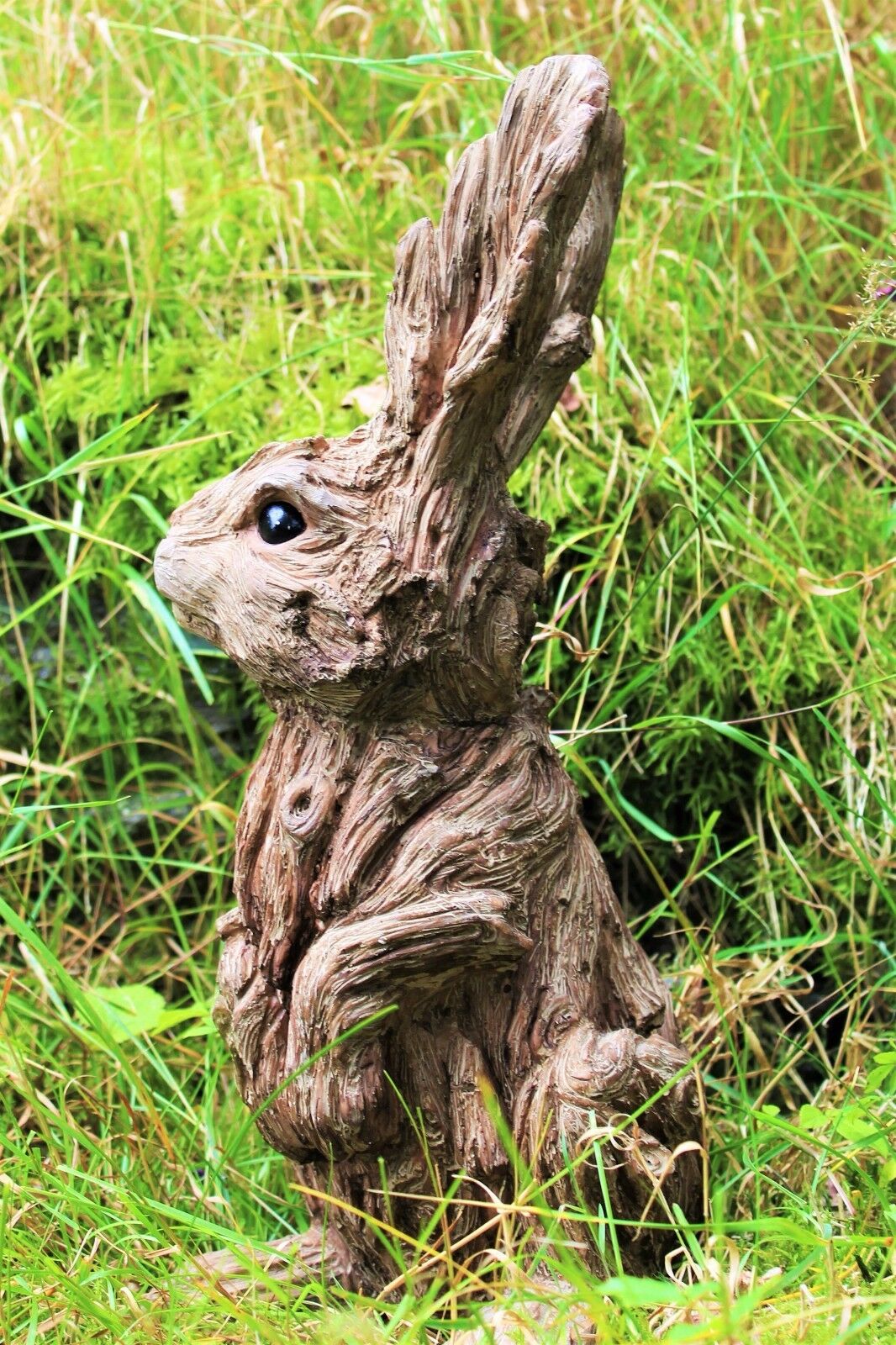 Wild Hare Garden Ornament - Wood Effect