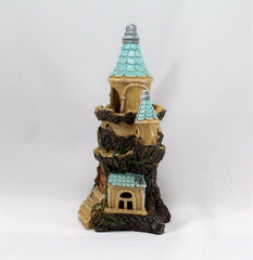 Solar Powered Fairy Tree Log Castle House