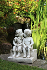 Garden Ornament Girl & Boy Kissing