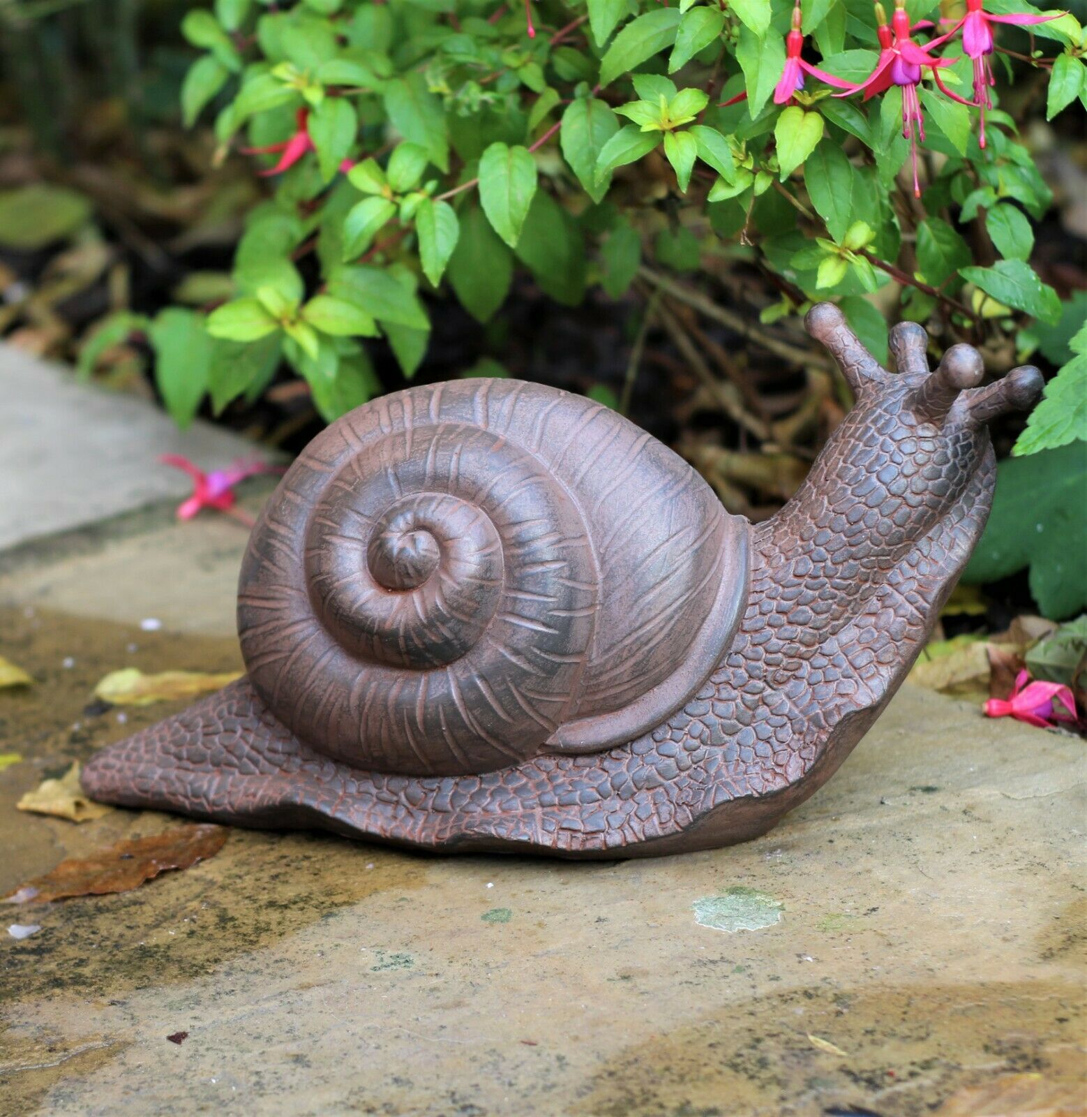 Rust Snail Garden Ornament