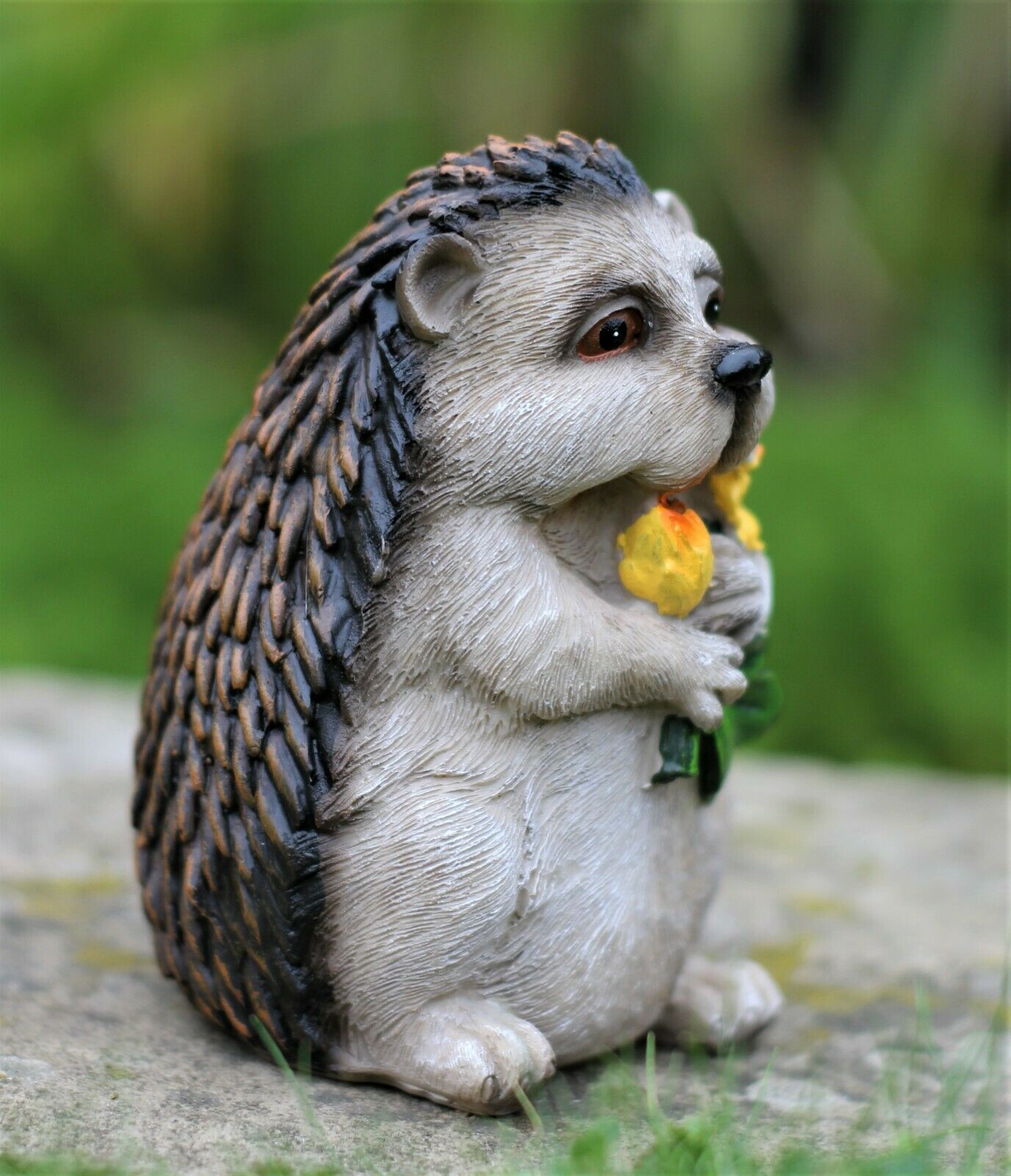 Hedgehog & Flowers Garden Ornament