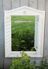 White Shutter Mirror - Indoor & Outdoor